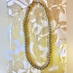 Handmade spiga wheat Unique Mens Tibetan Silver Tone Chain Necklace Sz 18 heavy